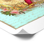 Marie Antoinette Party in Versailles in Aqua Poster (Ecke)