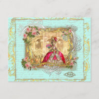 Marie-Antoinette-Party in Versailles-Postkarte
