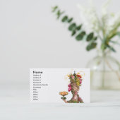 Marie Antoinette & Peacock Pastry Business Cards Visitenkarte (Stehend Vorderseite)