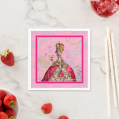 Marie Antoinette Peacock Pink Napkins Serviette (Beispiel)