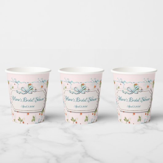 Marie Antoinette Petite Strawberry 8 oz Paper Cup Pappbecher (Multi)