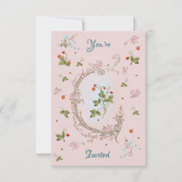 Marie Antoinette Petite Strawberry Pink Einladung