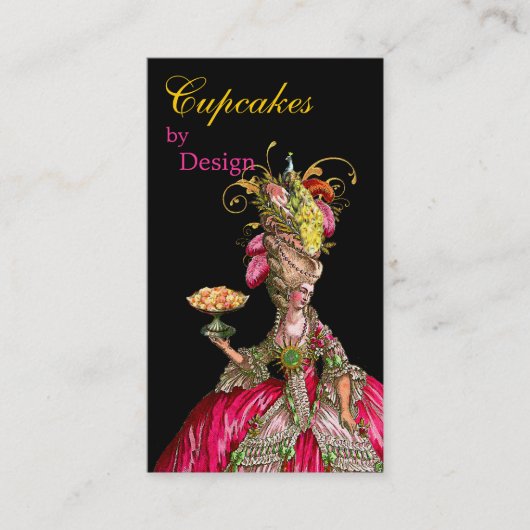 Marie-Antoinette-Pfau Visitenkarte (Vorderseite)