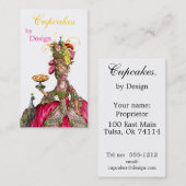 Marie-Antoinette-Pfau Visitenkarte (Vorne/Hinten)