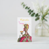 Marie-Antoinette-Pfau Visitenkarte (Stehend Vorderseite)