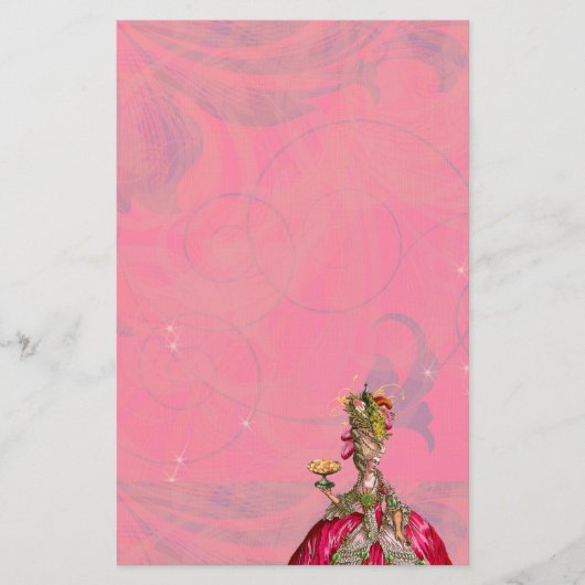 Marie-Antoinette-Pfauenpfanne Briefpapier (Vorderseite)