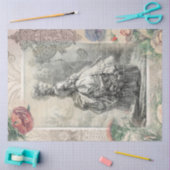 Marie Antoinette Pink Aquarell Blume Decoupage Seidenpapier (Basteln)