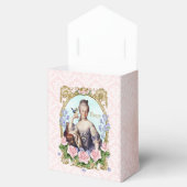 Marie Antoinette Pink Damask Rose Favor Box Geschenkschachtel (Geöffnet)