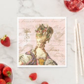 Marie Antoinette Pink Französisches Script Party N Serviette (Beispiel)