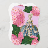 Marie Antoinette Pink Hydrangea Custom Einladungen (Vorne/Hinten)