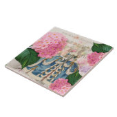 Marie Antoinette Pink Hydrangea Keramik Tile Fliese (Seite)