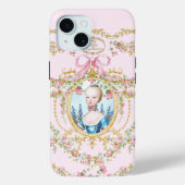 Marie Antoinette pink rose frame iphone Case-Mate iPhone Hülle (Rückseite)