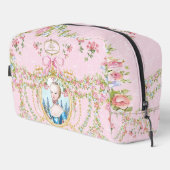 Marie Antoinette pink rose frame pouch Waschbeutel (Rechte Ecke)