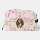 Marie Antoinette pink rose frame pouch Waschbeutel (Rückseite)