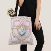 Marie Antoinette pink rose frame tote bag Tasche (Von Nahem)