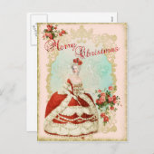 Marie Antoinette Portrait Postcard Weihnachten Ros (Vorne/Hinten)