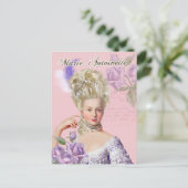 Marie Antoinette Portrait Postcd in Lavendel Postkarte (Stehend Vorderseite)