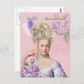 Marie Antoinette Portrait Postcd in Lavendel Postkarte (Vorne/Hinten)