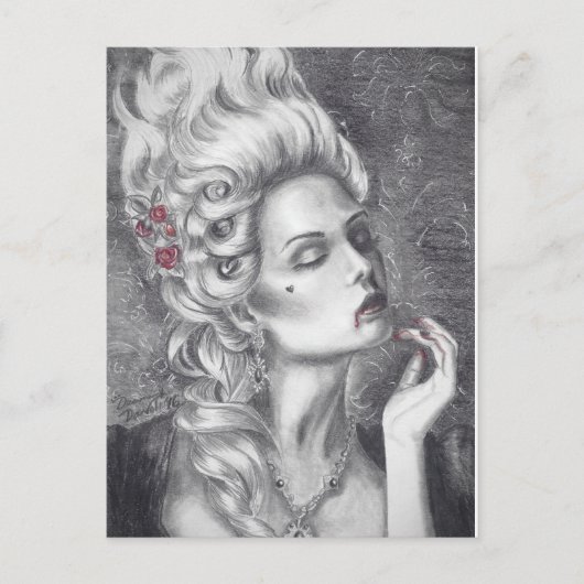 Marie Antoinette Postcard Vampire Postcard Postkarte (Vorderseite)