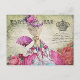 Marie-Antoinette-Postkarte, Krone - Ansichtskarte Postkarte
