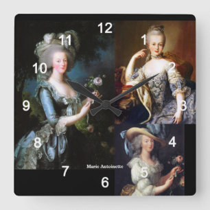 Marie Antoinette Quadratische Wanduhr