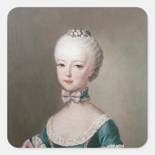 Marie Antoinette Quadratischer Aufkleber (Vorderseite)