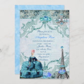 Marie Antoinette Queen of France Einladung (Vorne/Hinten)
