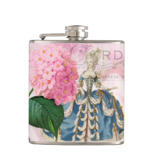 Marie Antoinette Redoute Blume Wrapped Flask Flachmann