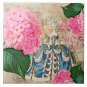 Marie Antoinette Redoute Hydrangea Keramik Tile Fliese (Vorderseite)