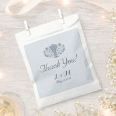 Marie Antoinette Rokoko Dusty Blue Vielen Dank Geschenktütchen (Ausgeschnitten)