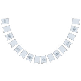 Marie Antoinette Rokoko Dusty Blue Wedding Wimpelkette