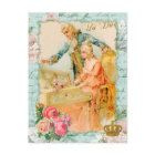 Marie Antoinette Rokoko Piano Postcard