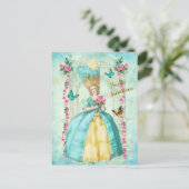 Marie Antoinette Romantic Mint Dream Postkarte (Stehend Vorderseite)