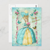 Marie Antoinette Romantic Mint Dream Postkarte (Vorne/Hinten)