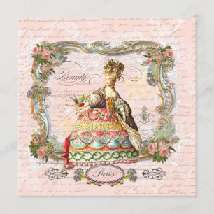 Marie Antoinette Rosa Rosen in Paris Einladung