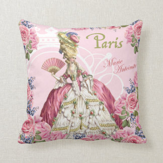 Marie Antoinette rosa Rosenrahmen Kissen