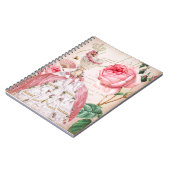 Marie Antoinette rosa Vintages Rosen-Notizbuch Notizblock (Linke Seite)