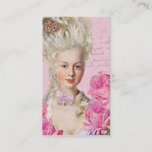 Marie Antoinette Rose Pink Visitenkarten Visitenkarte