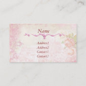 Marie Antoinette Rosen-Rosa-Geschäfts-Karten Visitenkarte (Rückseite)