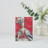 Marie Antoinette rote u. weiße Toile Visitenkarten Visitenkarte (Stehend Vorderseite)