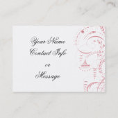 Marie Antoinette rote u. weiße Toile Visitenkarten Visitenkarte (Rückseite)