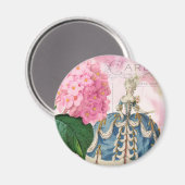 Marie Antoinette Round Magnet (Vorderseite/Rückseite)