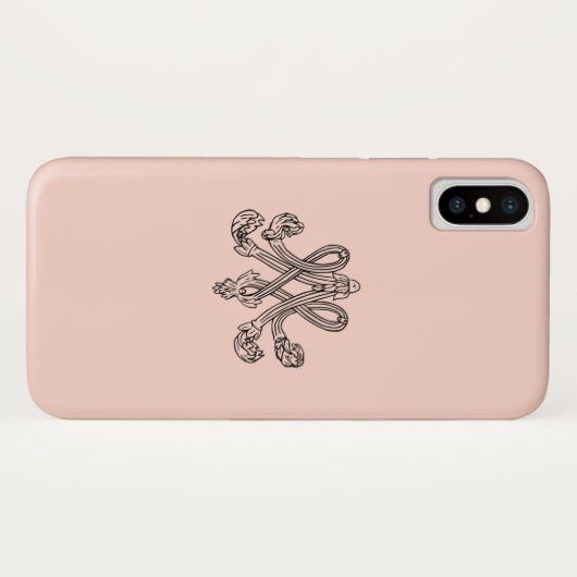 Marie Antoinette Royal initial rosane Handyhülle Case-Mate iPhone Hülle (Rückseite (Horizontal))