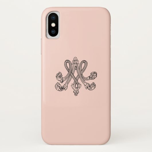 Marie Antoinette Royal initial rosane Handyhülle Case-Mate iPhone Hülle (Rückseite)
