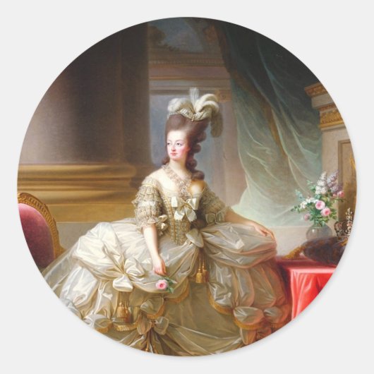 Marie Antoinette Runder Aufkleber (Vorderseite)