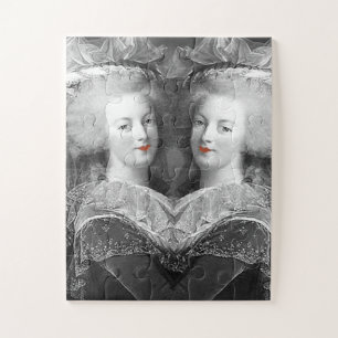 Marie Antoinette, schwarz-weiß, Puzzle