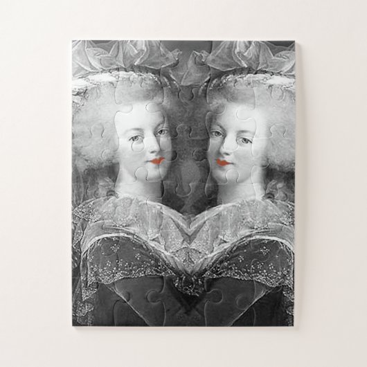Marie Antoinette, schwarz-weiß, Puzzle (Vertikal)