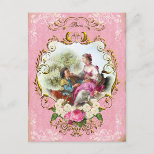 Marie Antoinette Sevres Rokoko Lovers Postcard Postkarte