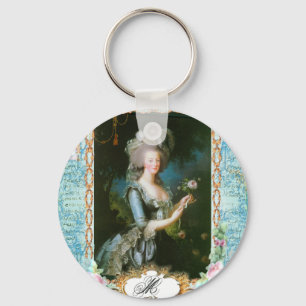 Marie Antoinette Spitze rosa Rosen Schlüsselanhänger