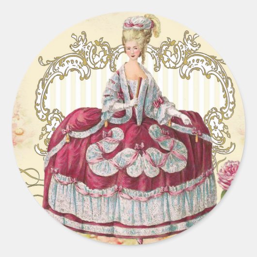 Marie Antoinette Stickers, Umschlag Aufkleber (Vorderseite)